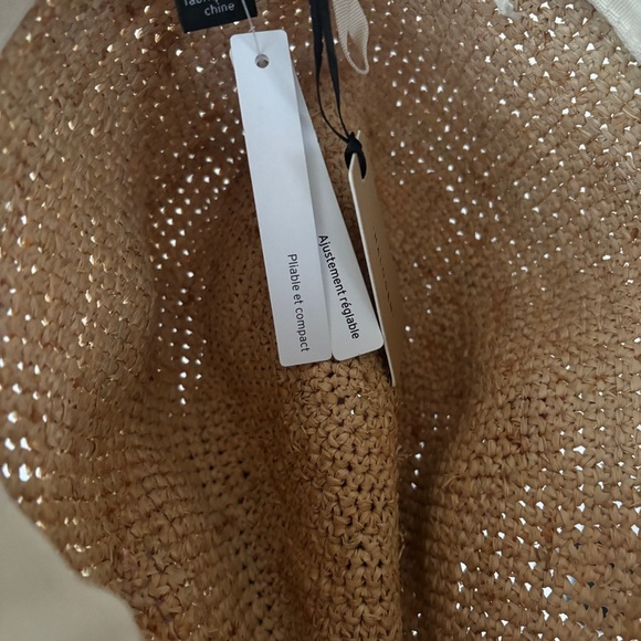 Halogen Straw Hat with Black Ribbon NEW NWT‎ main image 6